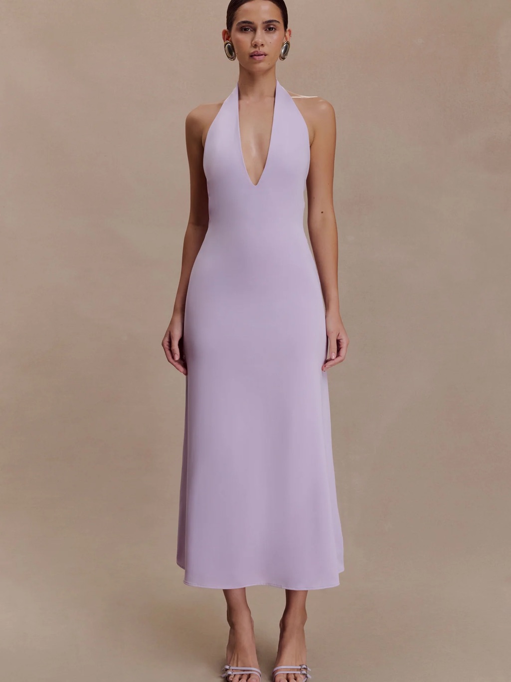 Meshki Genie Halter Midi Dress - Lilac